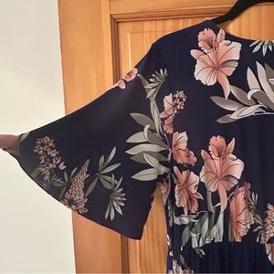 Chris & Carol Floral Midi Dress Sz 16, 1XL